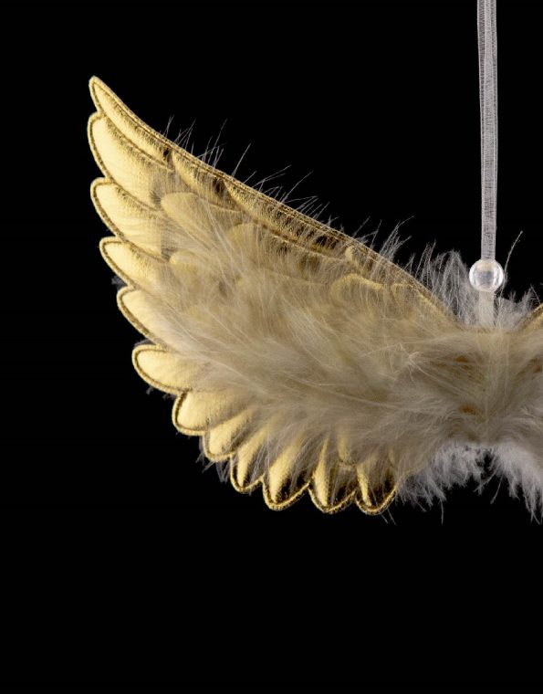 910126-3-Anjelské krídla zlaté 23cm