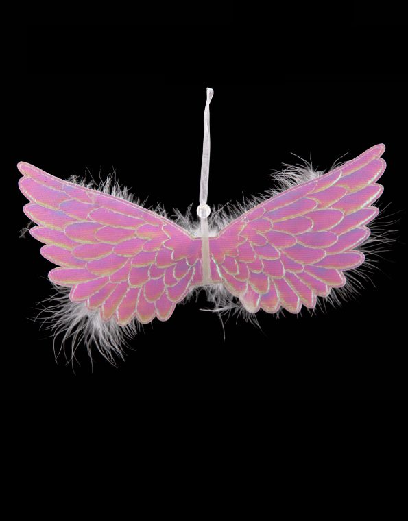 910127-1-Anjelské krídla bielo ružové 23cm