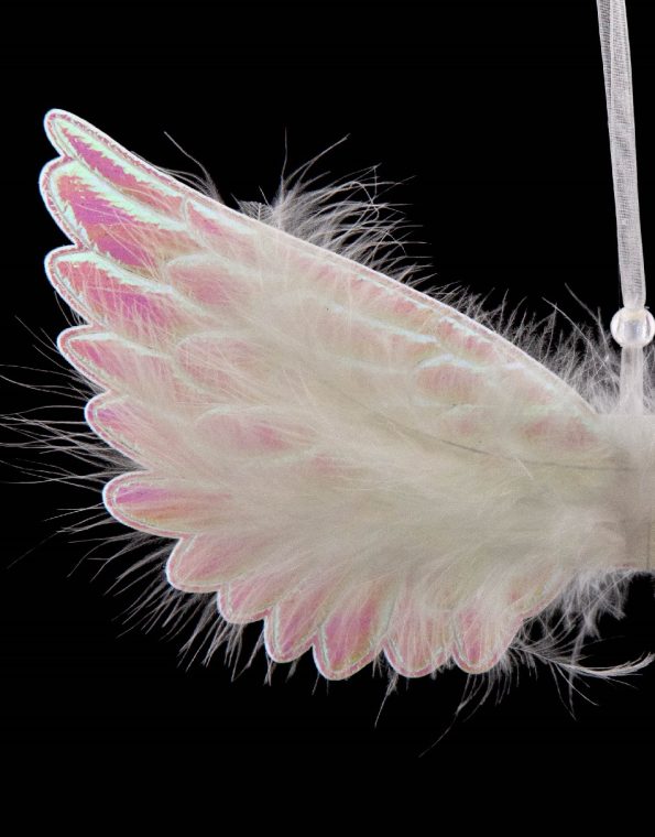910127-3-Anjelské krídla bielo ružové 23cm